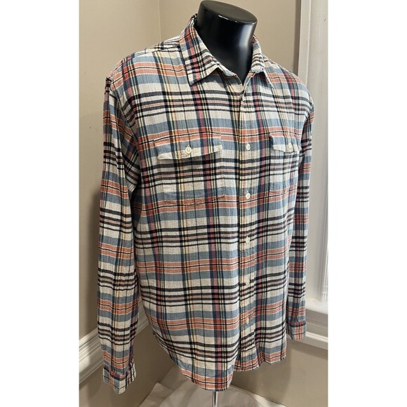 Patagonia Men’s Organic Cotton Plaid Button Front Shirt Med Long Sleeve Grunge - Picture 6 of 12